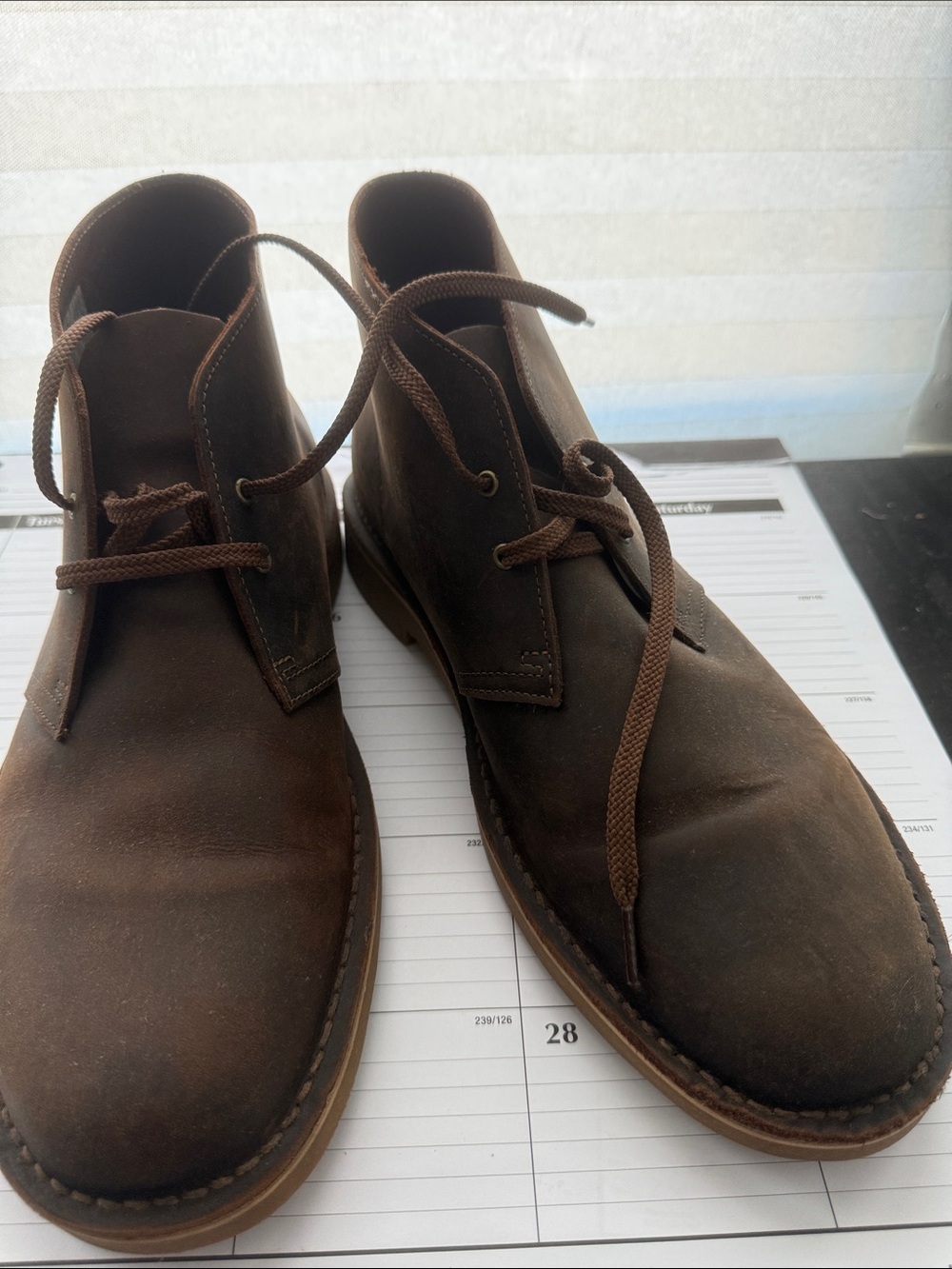 Clarks Dark Brown Leather Chukka Boots